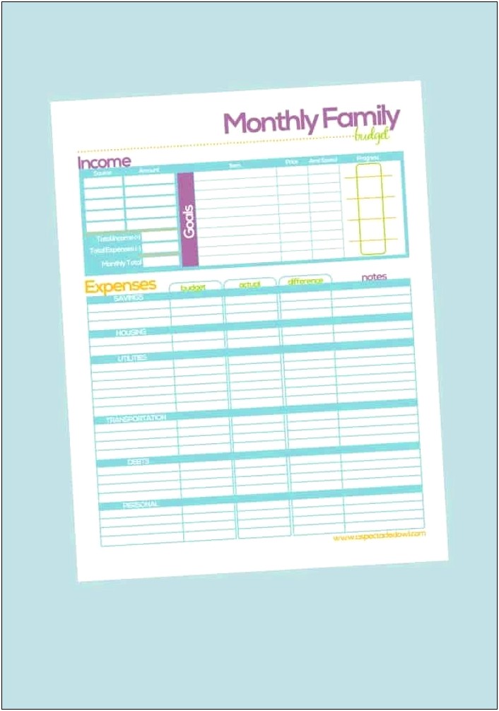 Google Sheets Monthly Budget Template Free