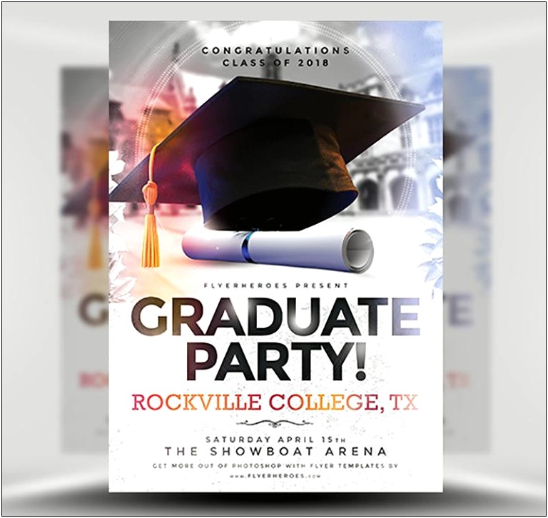 Graduation Party Flyer Template Free Psd