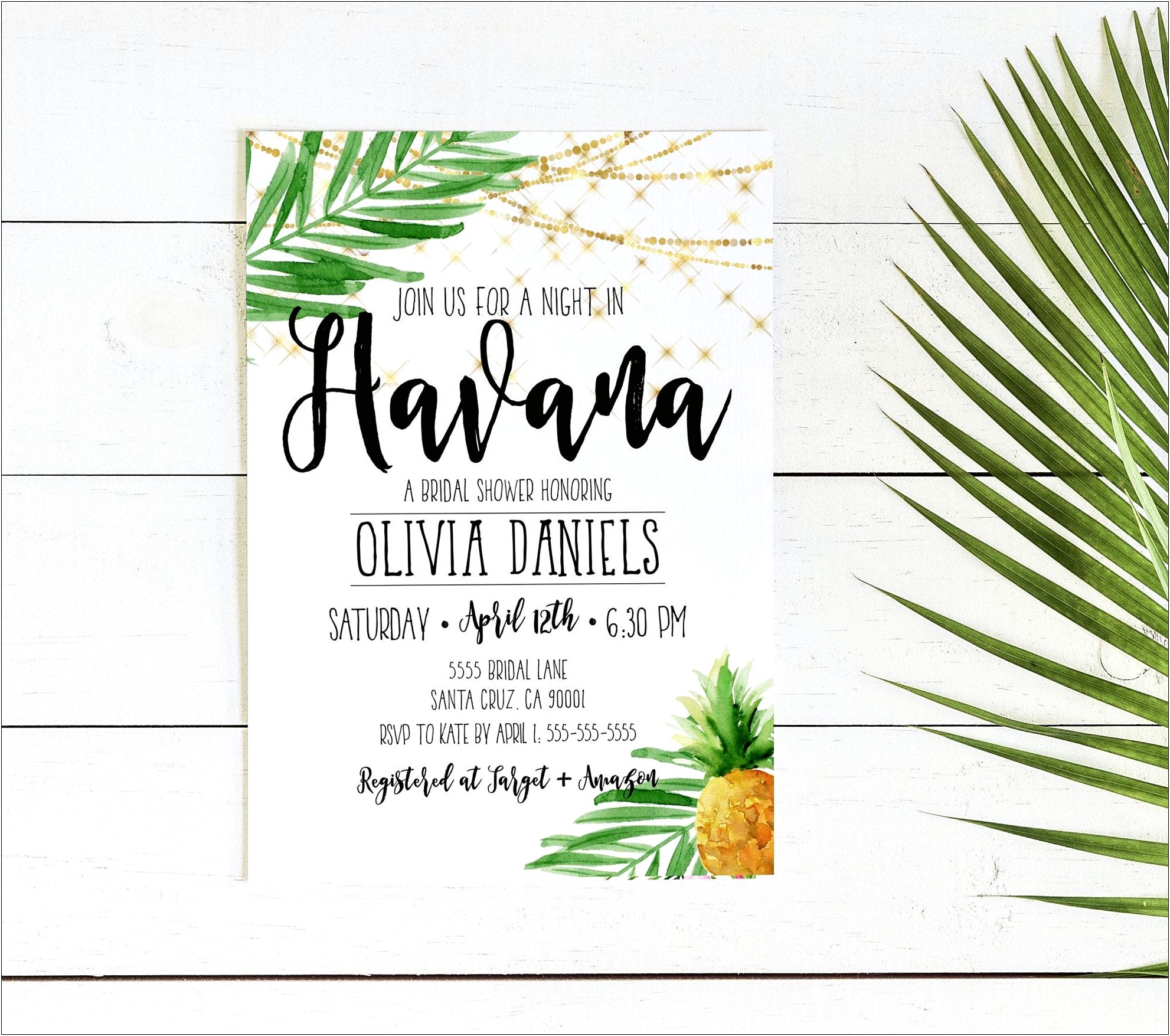 Havana Nights Party Invitation Free Template