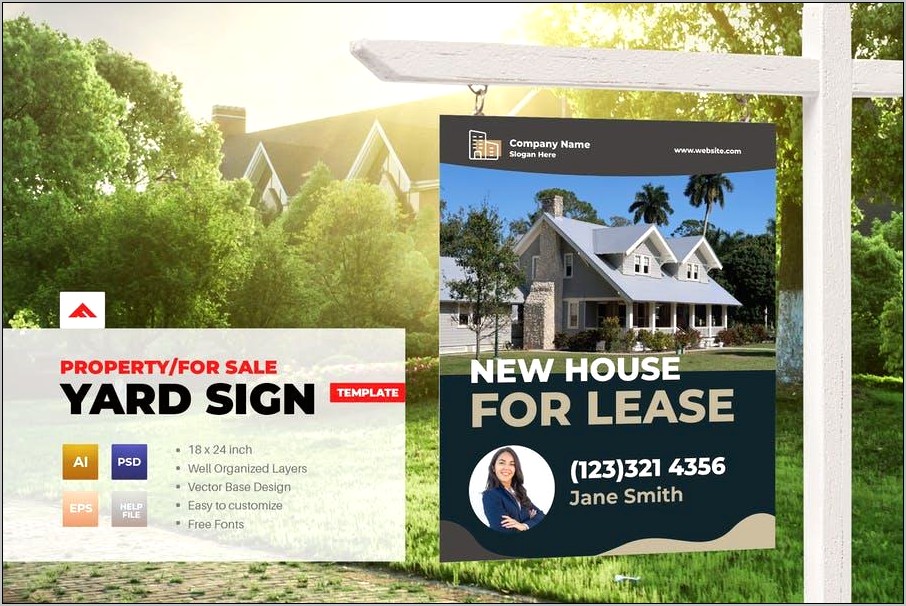 House For Sale Sign Template Free