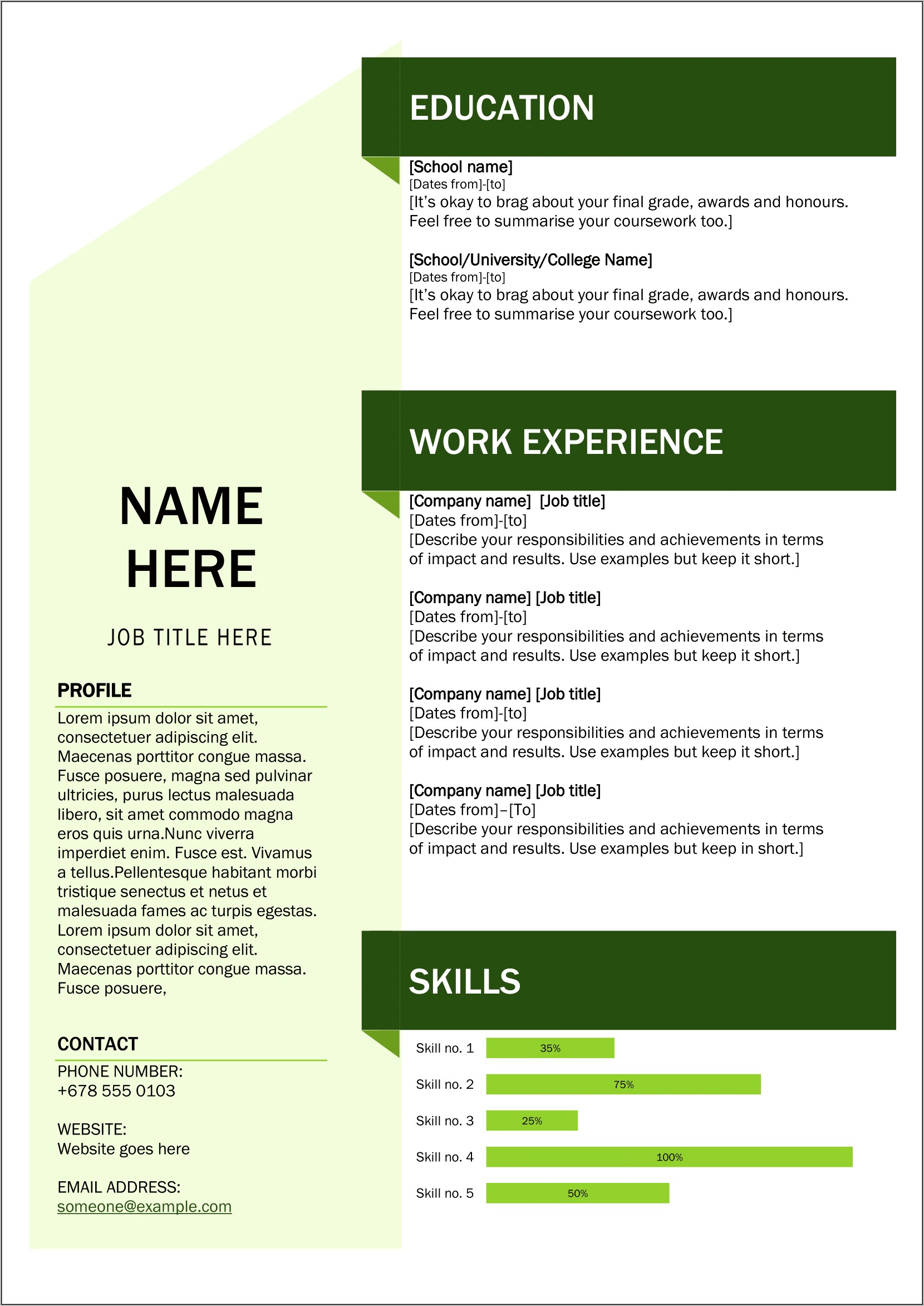 Cv Template Word Free Download 2023 Free