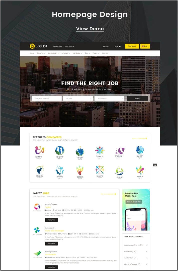 job-portal-bootstrap-template-free-download-resume-example-gallery