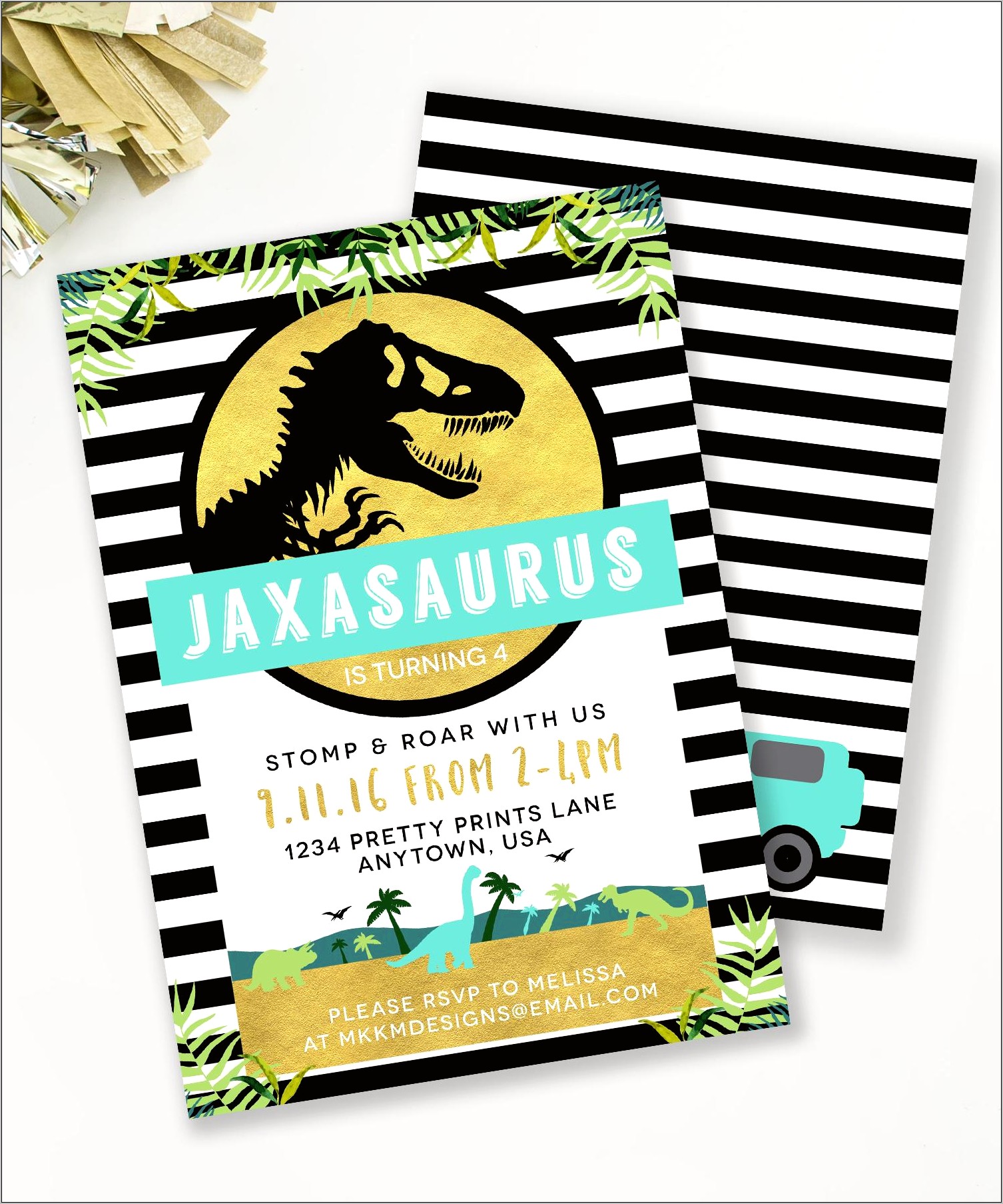 Jurassic Park Birthday Invitation Template Free