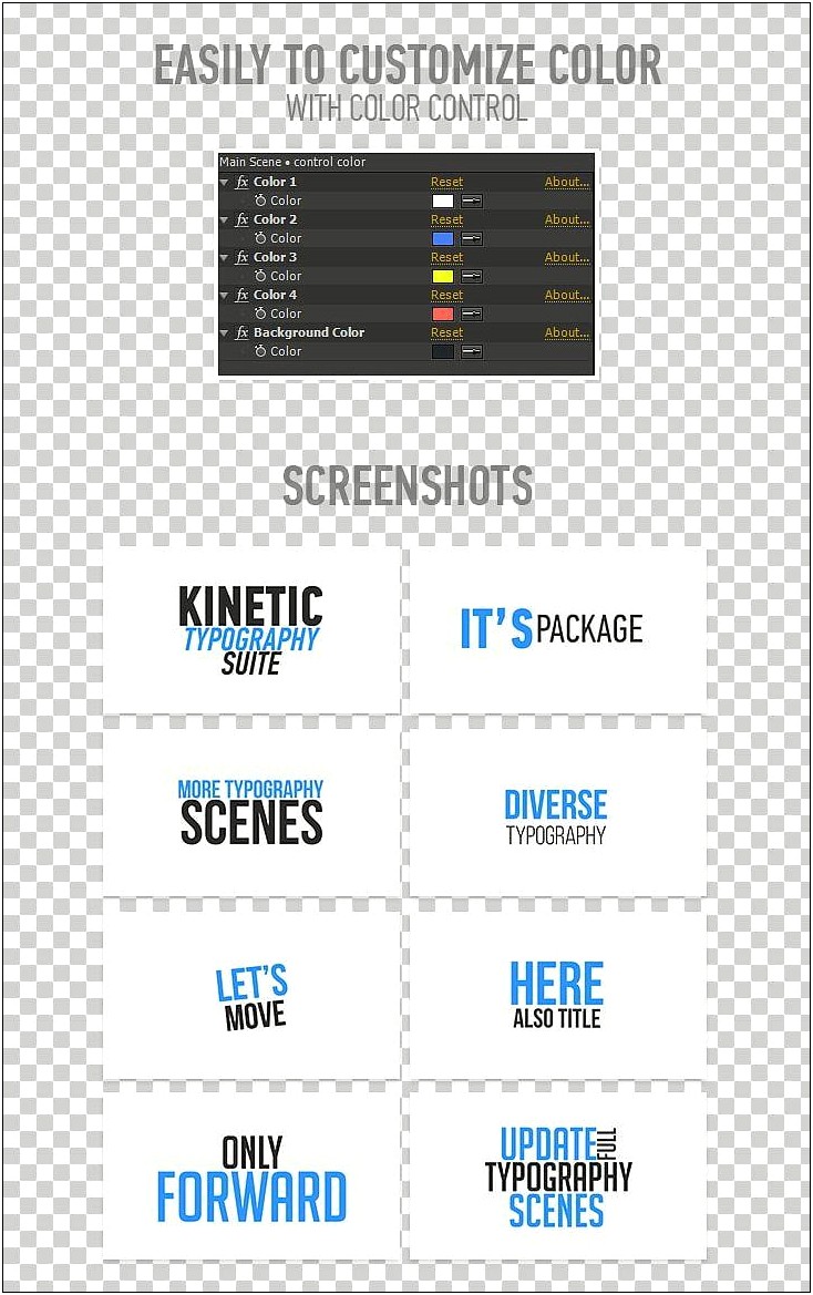 Kinetic Text After Effects Template Free