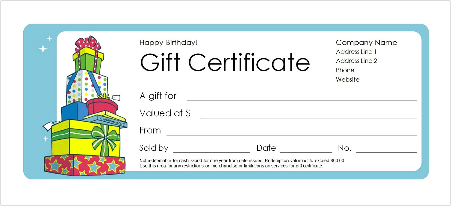 Make A Gift Certificate Free Templates