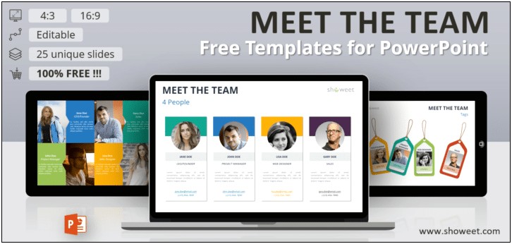 Meet The Team Powerpoint Template Free