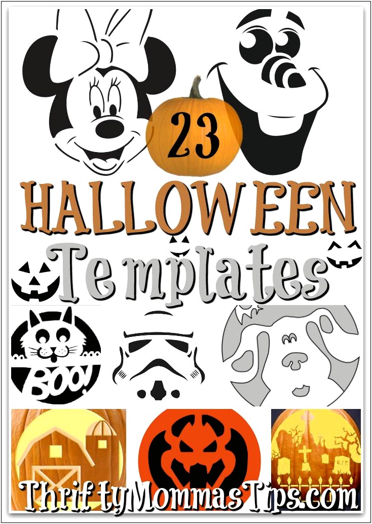 Mickey Mouse Pumpkin Carving Templates Free