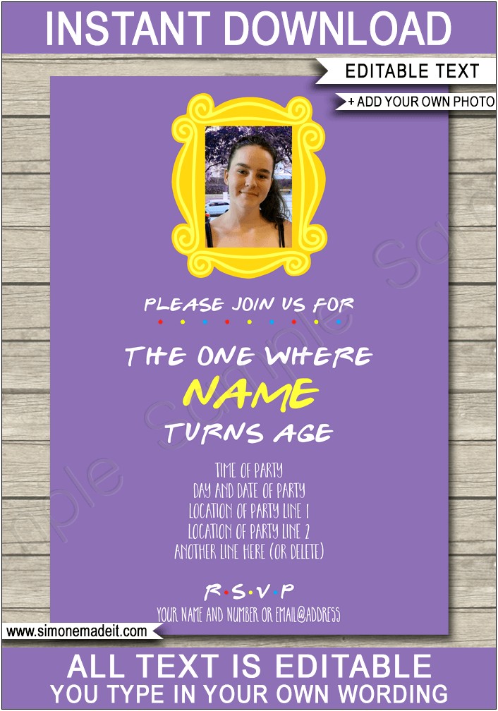 Neon Birthday Party Invitations Templates Free