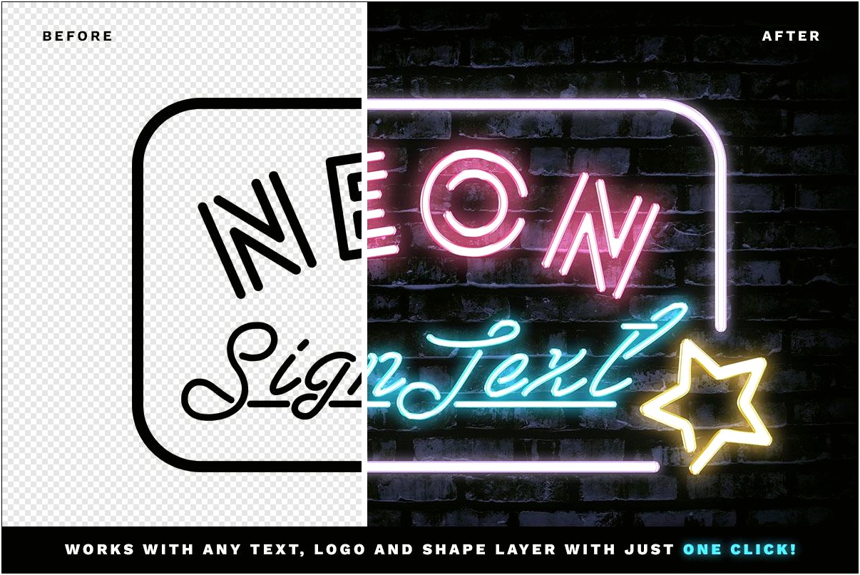 Neon Text After Effects Template Free