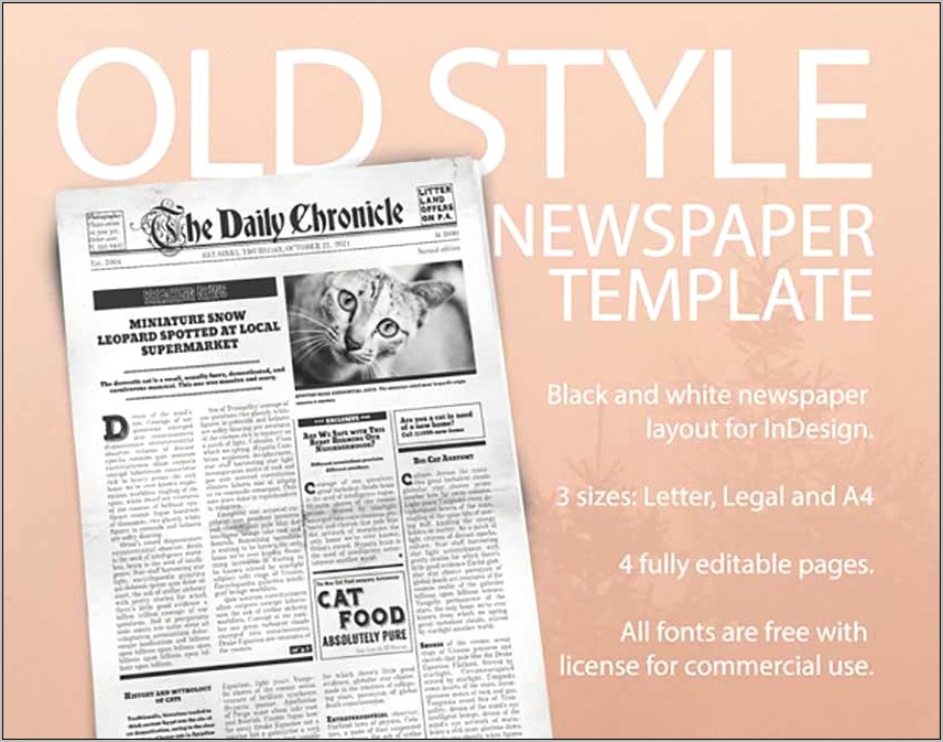 indesign newspaper templates free
