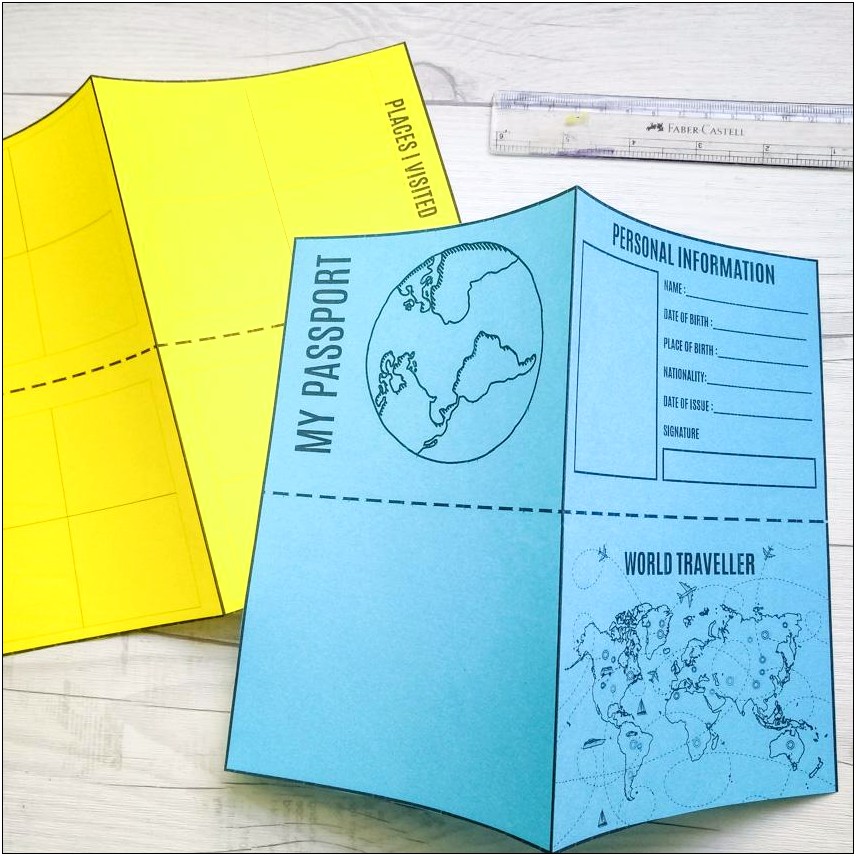 Printable Passport Template For Teachers Free - Resume Example Gallery