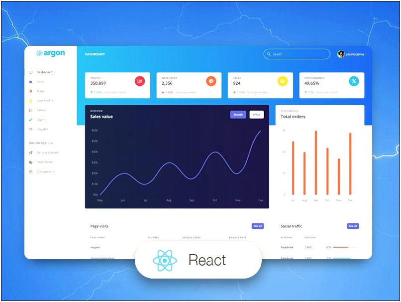 React Js Dashboard Template Free Download