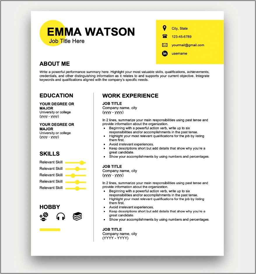 Resume Samples For Clubs And Organizations Applications