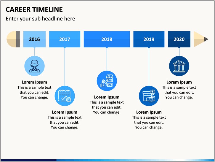 Resume Timeline Career Path Powerpoint Template