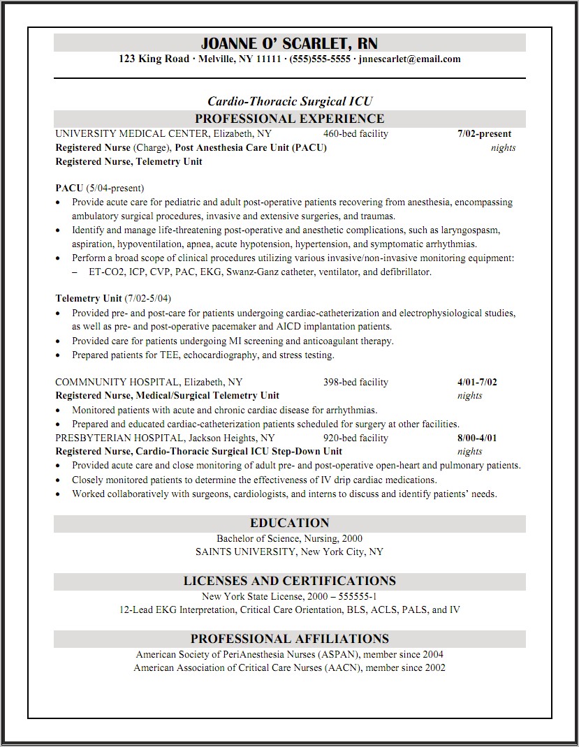 Rn Bilungual Research Resume Free Sample