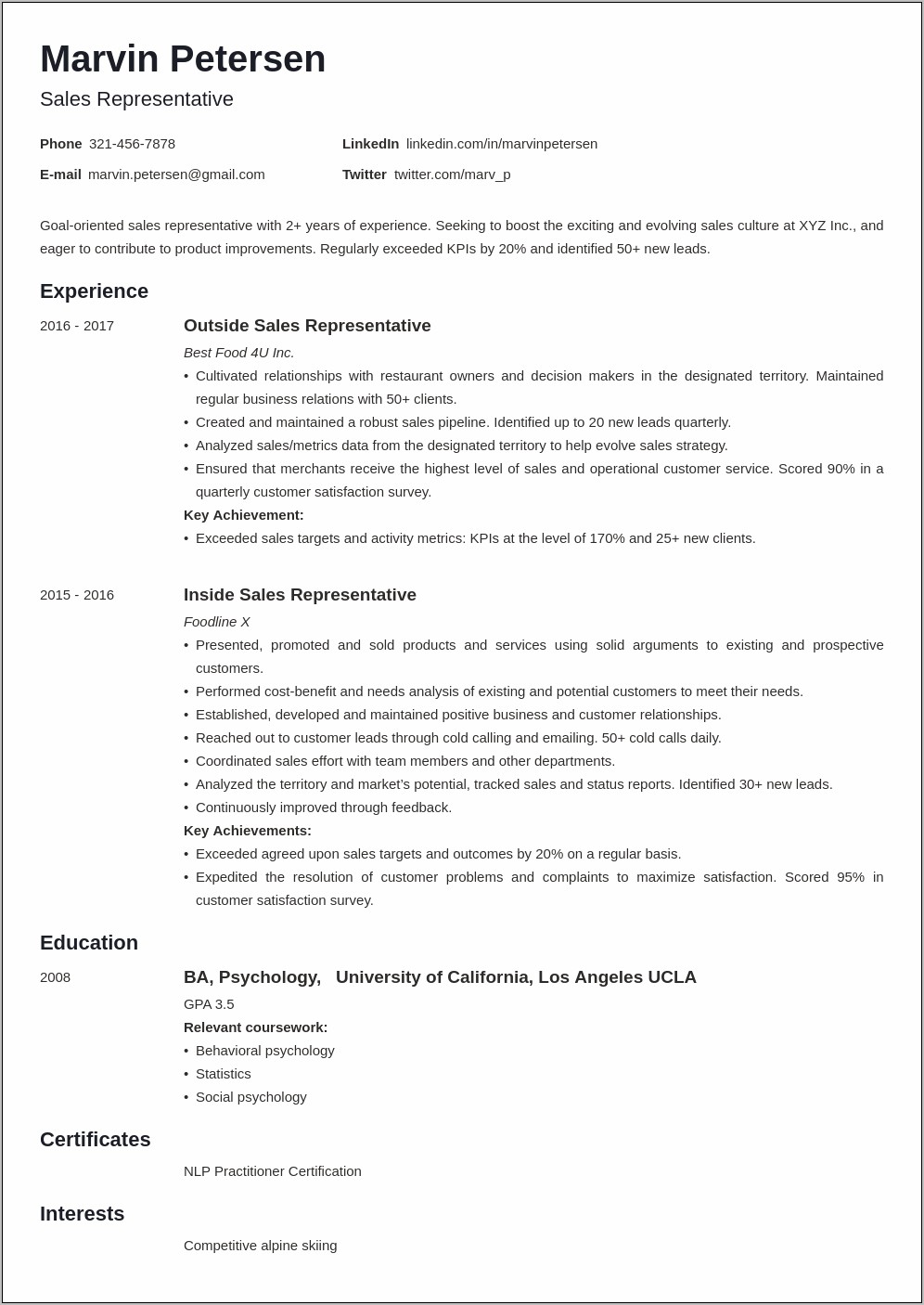 Sales Skills To Put On Your Resume Resume Example Gallery