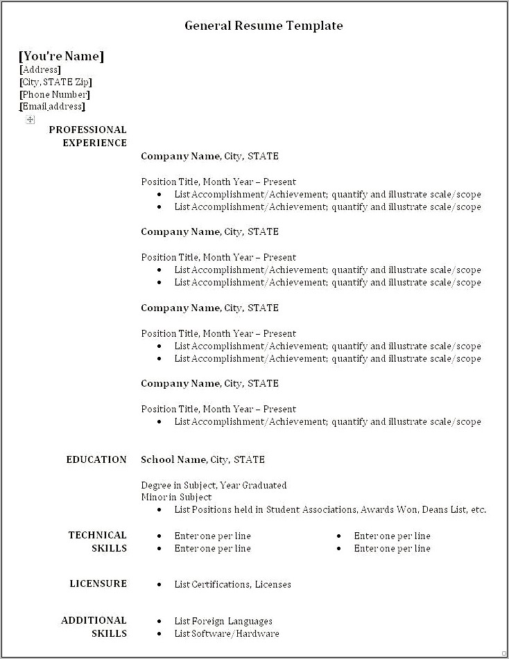 Sample Objectives In Resume For First Timer