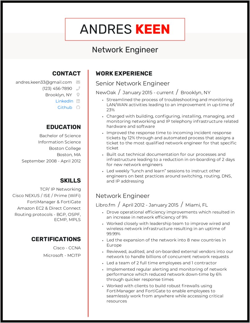 Sample Objextive Statements For Resume It Networking