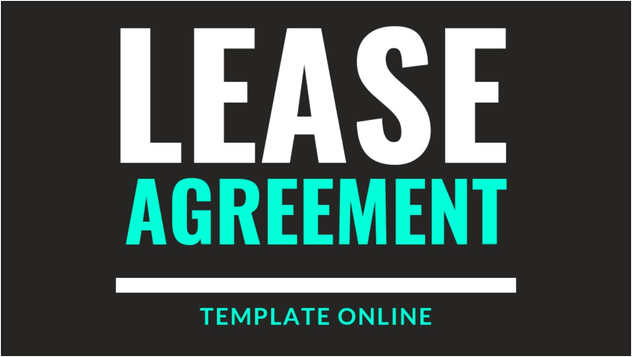 Sample Rental Lease Agreement Templates Free