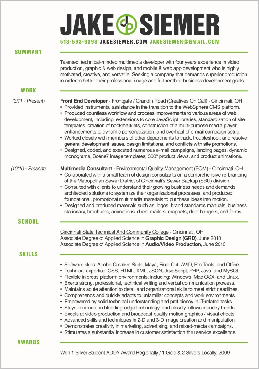 Sample Resume For 11 Years Experience