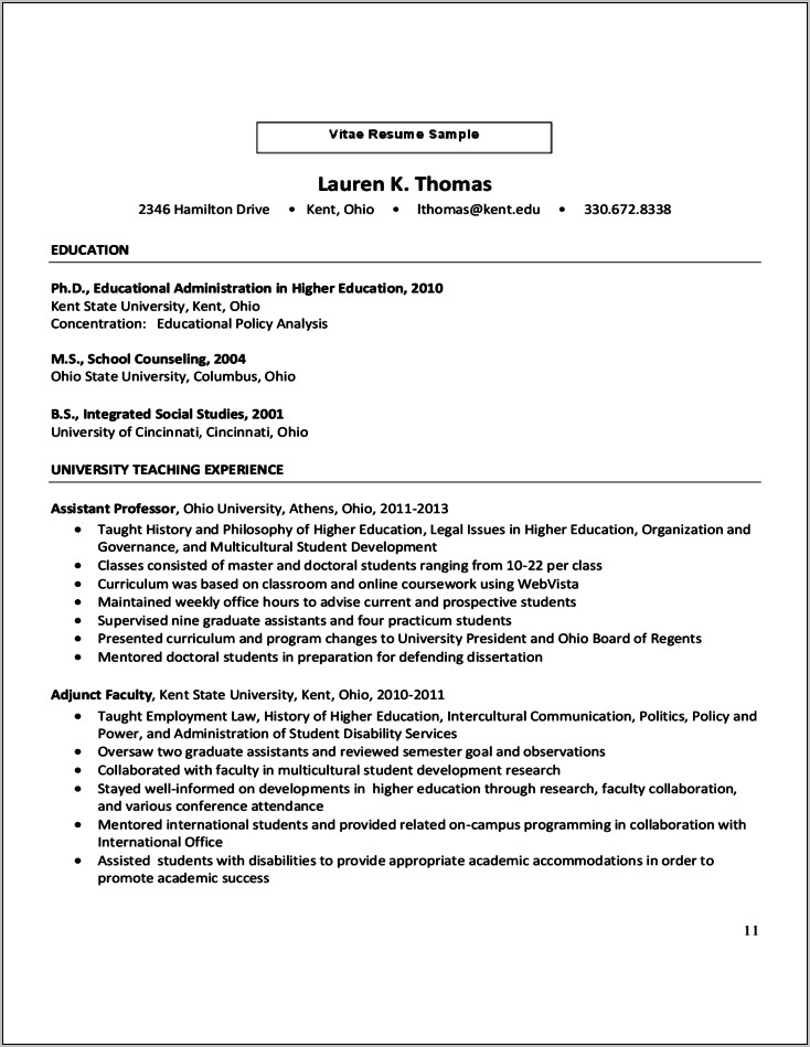 Sample Resume For Counseling Practicum Students