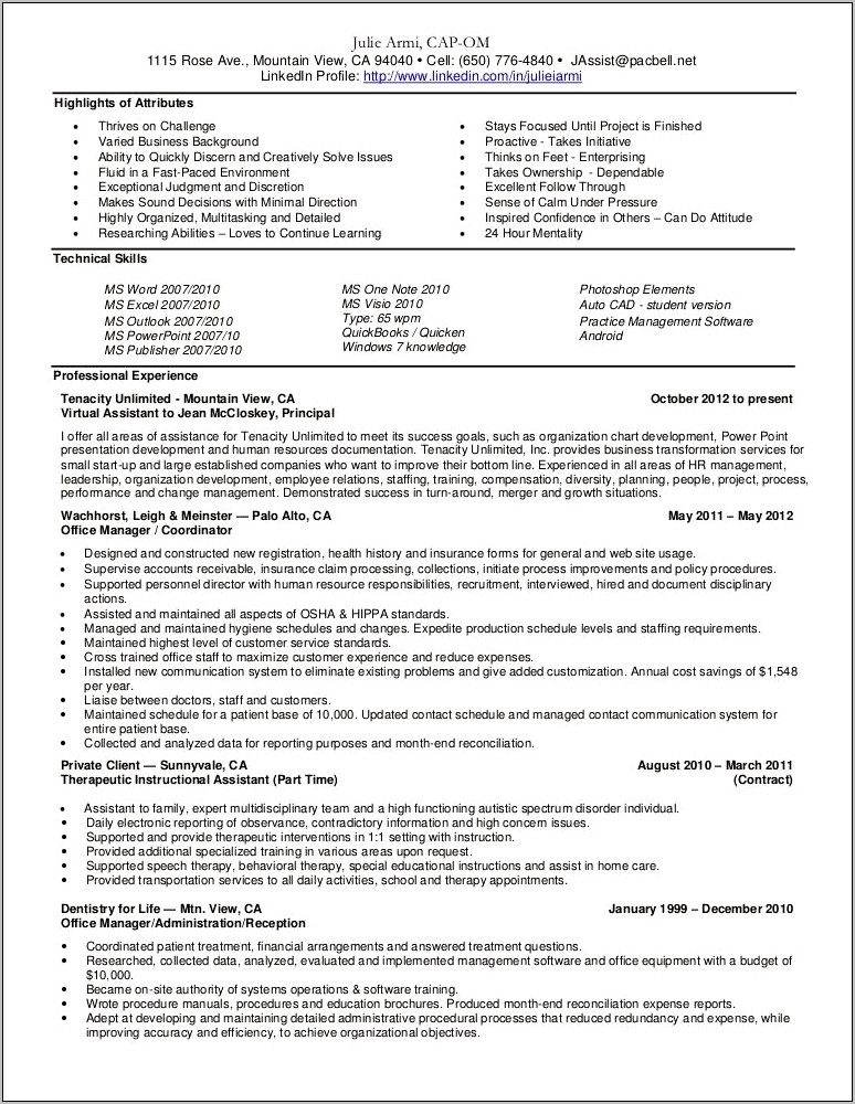 Sample Resume For Family Coordinator For Middle School