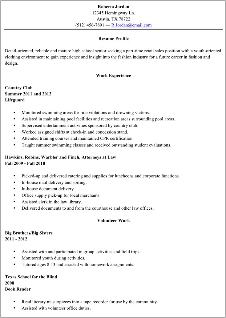 Sample Resume For Graduate It Student Free Download