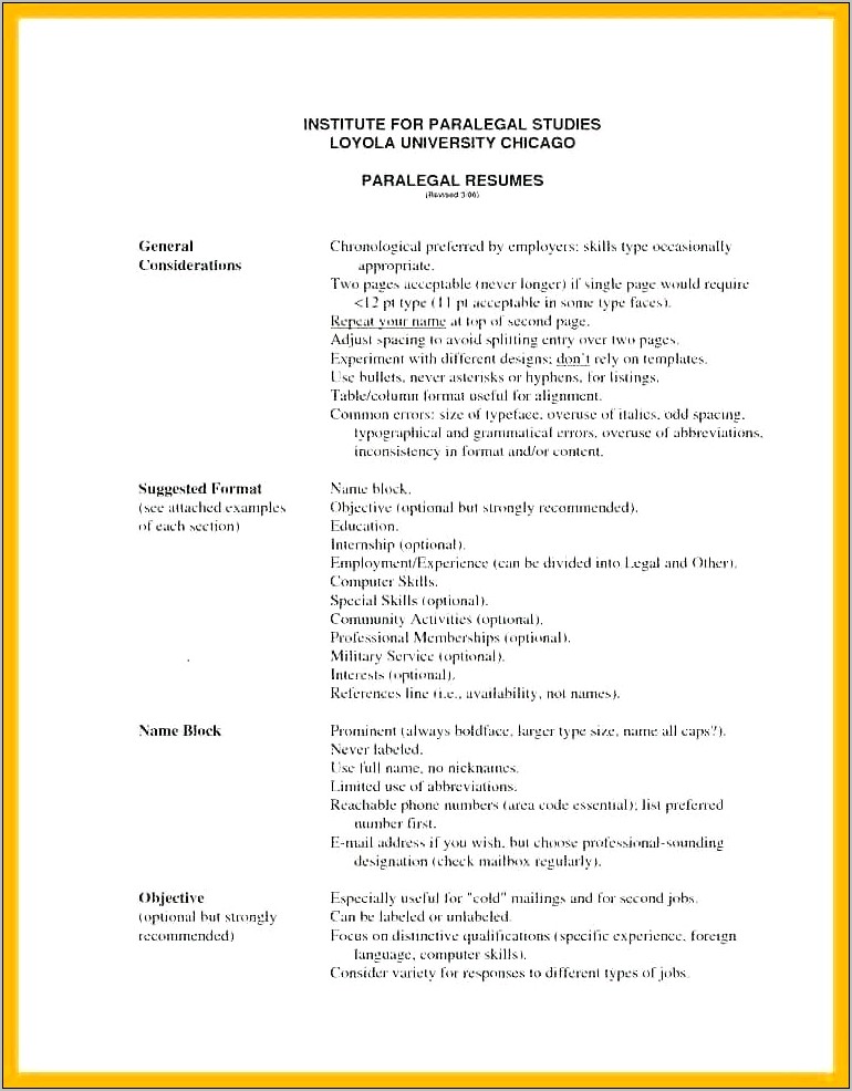 Sample Resume For Legal Secretary With No Experience