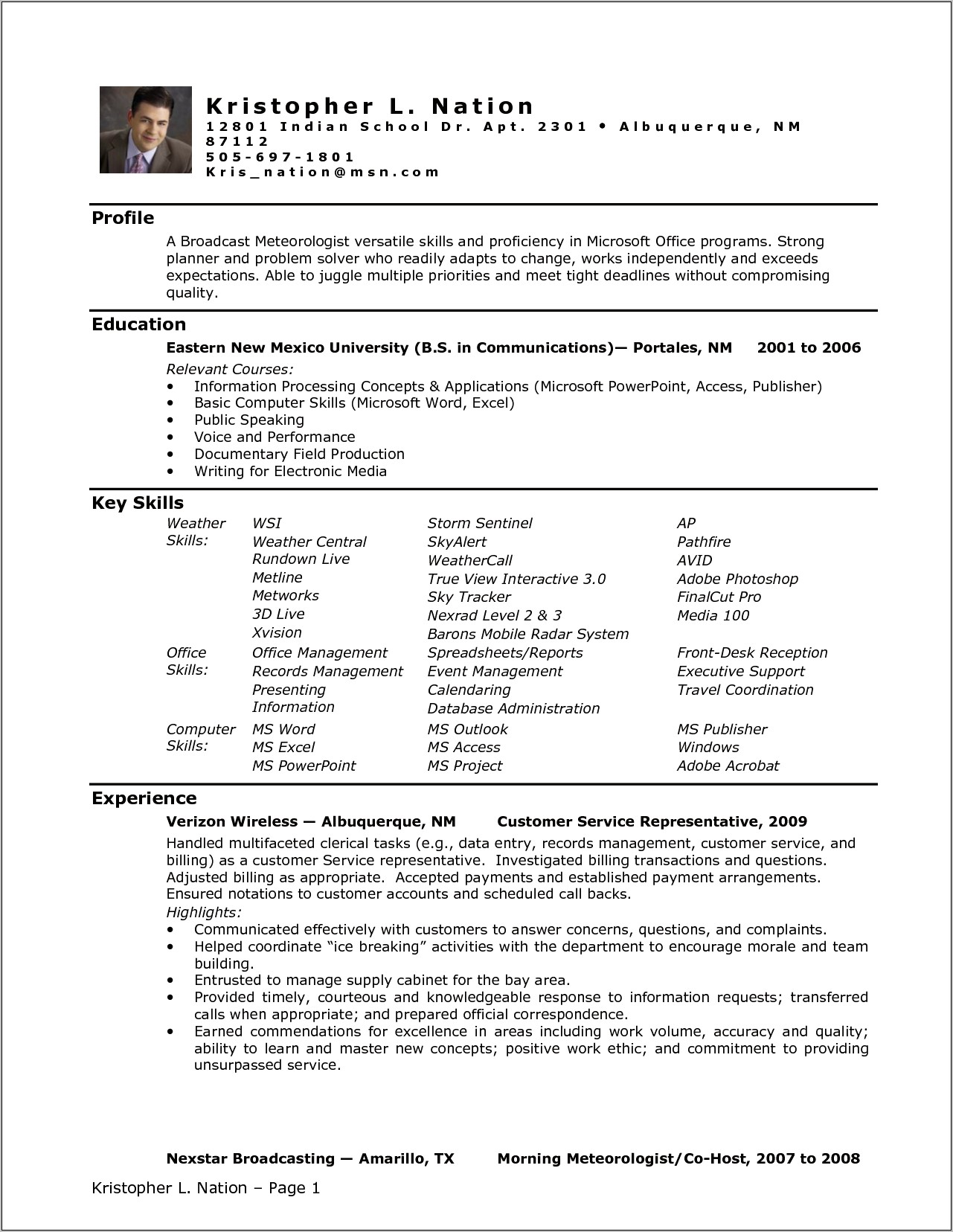 Sample Resume For Someone With No Experience