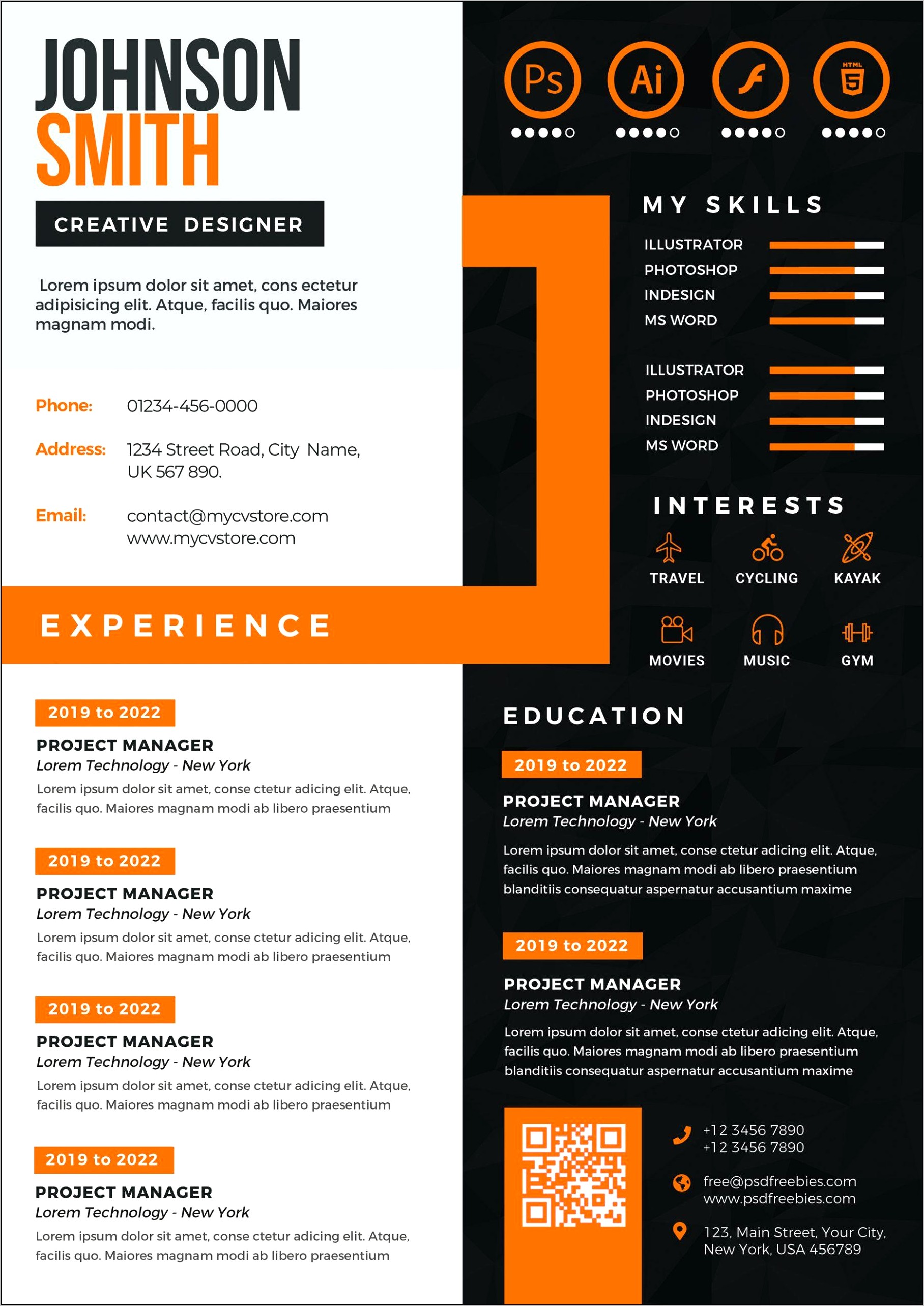 Sample Resume Format For Project Manager