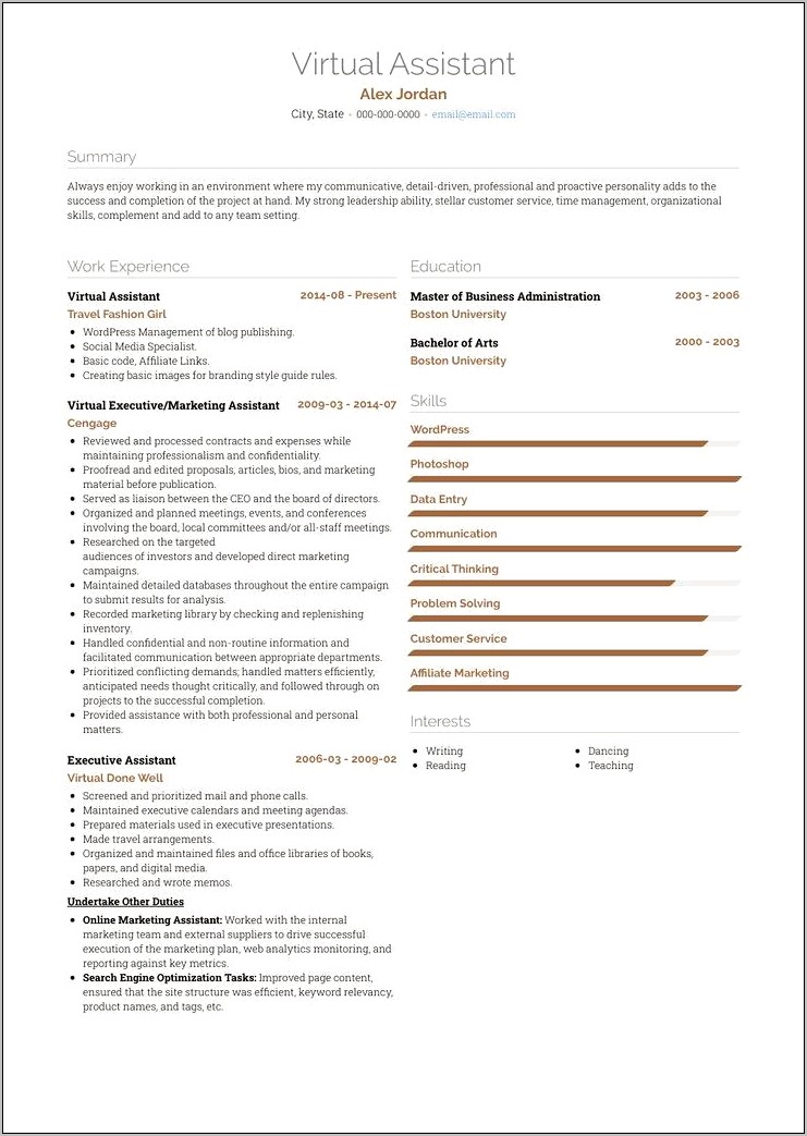 sample-resume-format-for-virtual-assistant-resume-example-gallery