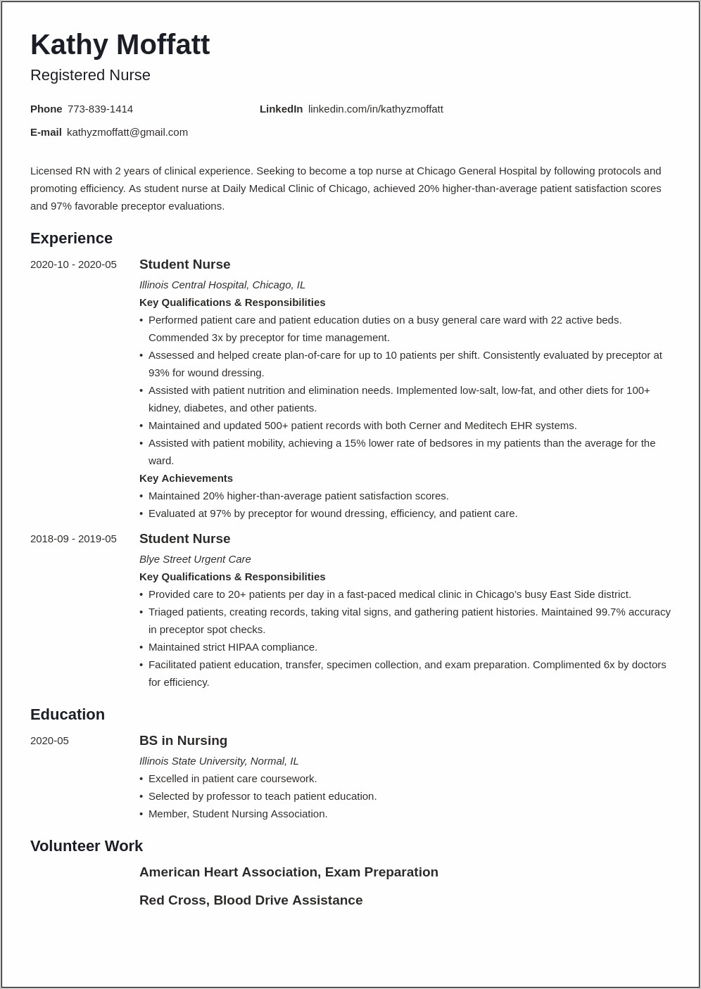 templates for resumes free for nurses