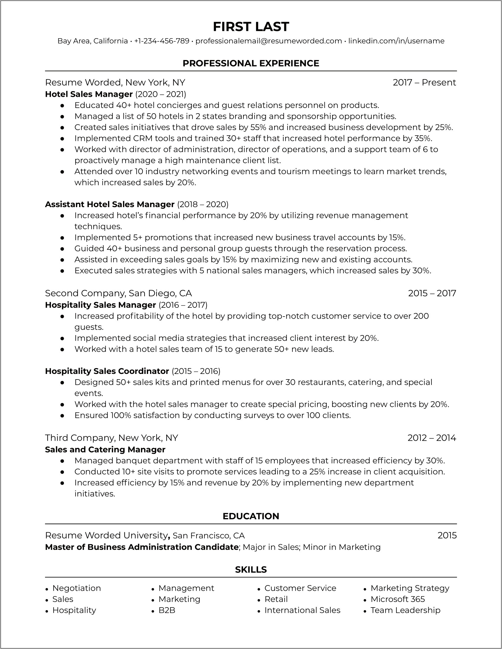 tour guide experience resume