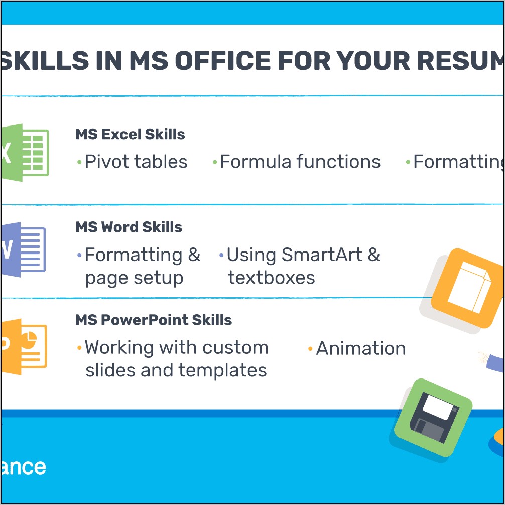 Sample Resume With Ms Office Skills