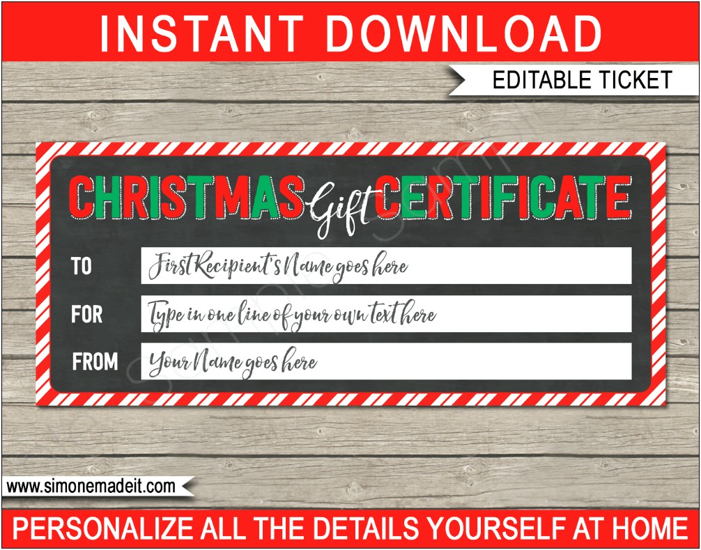 Santa Gift Certificate Template Free Download Resume Example Gallery