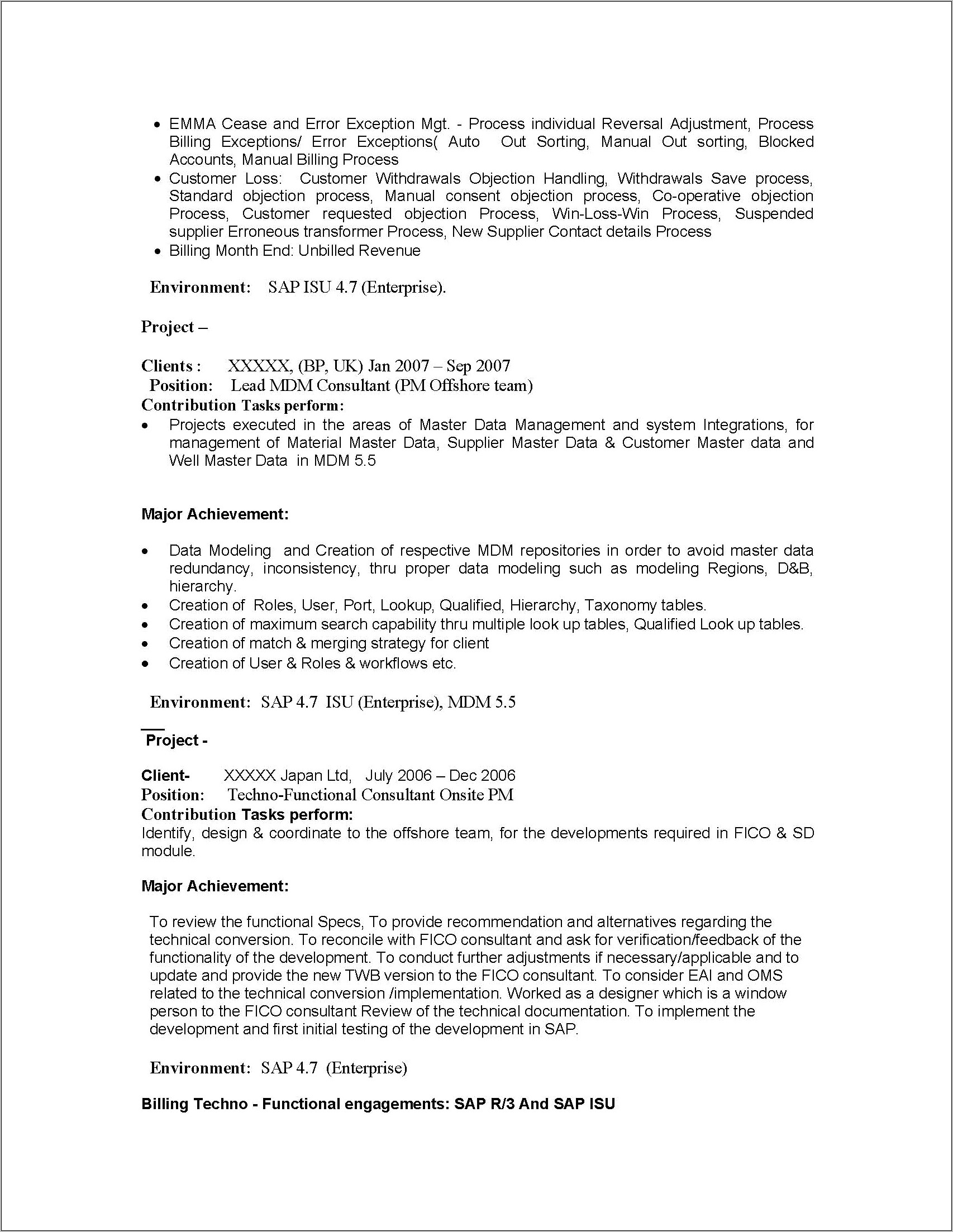 Sap Abap Sample Resume For 4 Years Experience