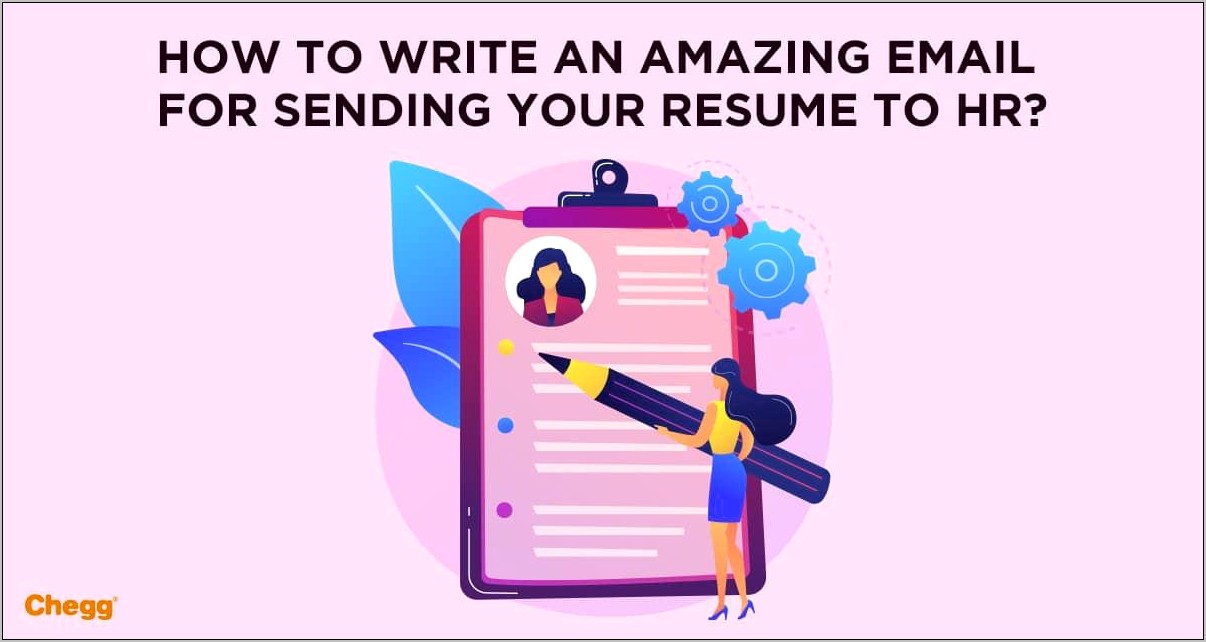 Sending A Resume Via Email Template