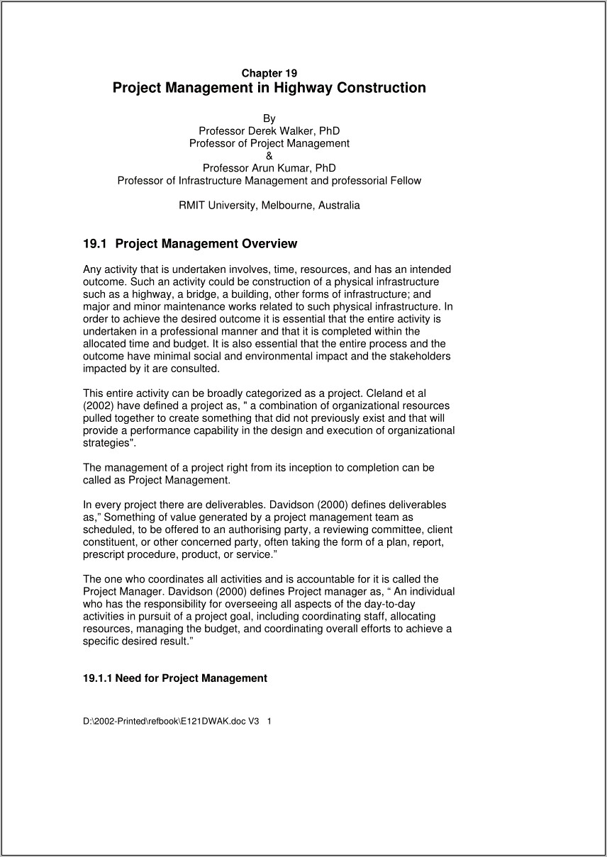 Senior Hr Project Manager Pmp Resume Summary Doc