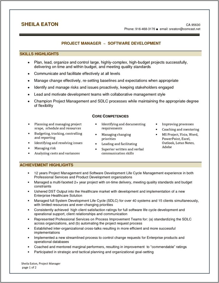 Senior Net Developer Resume Sample Jpmc