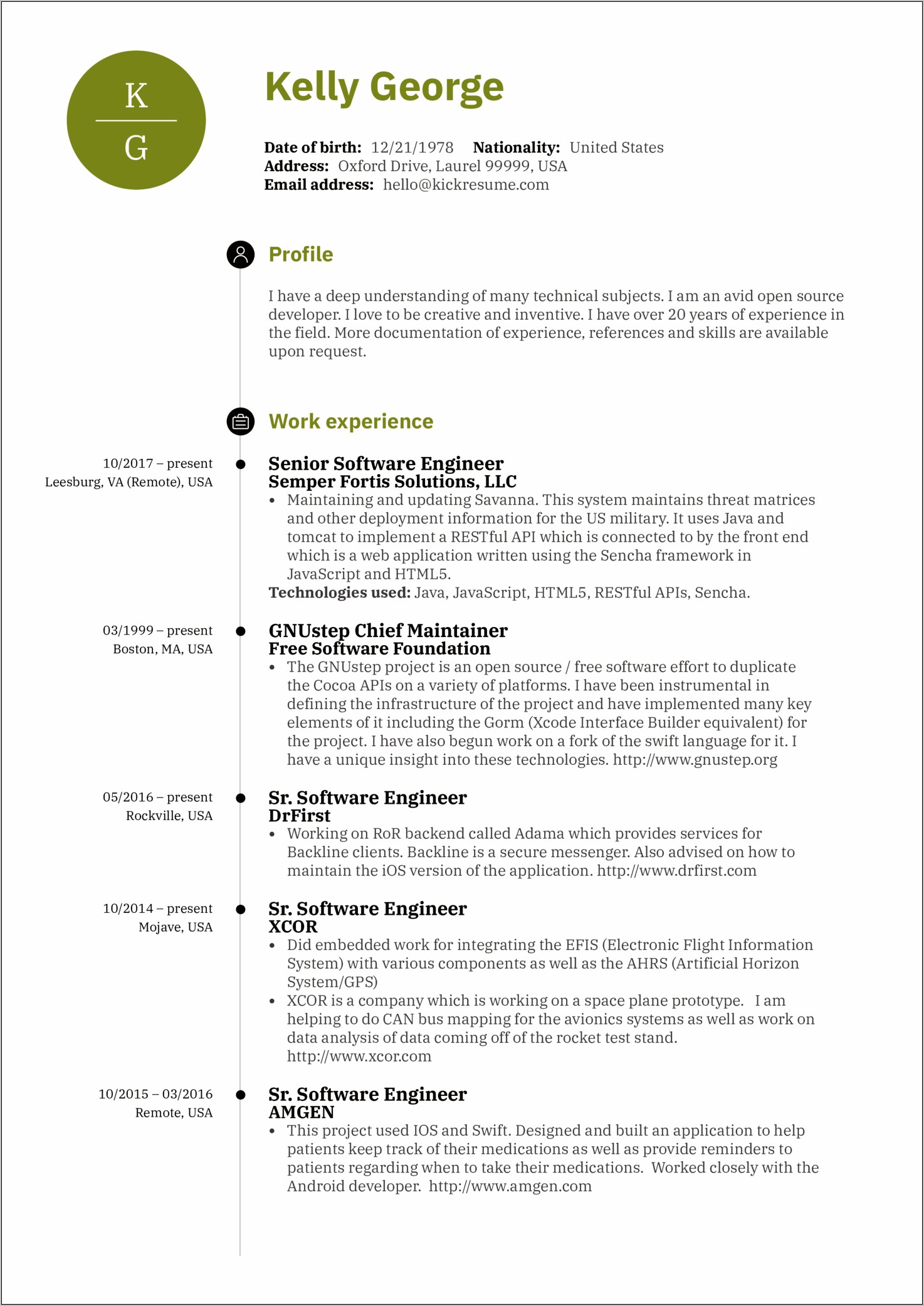 Senior Web Application Developer Resume Sample