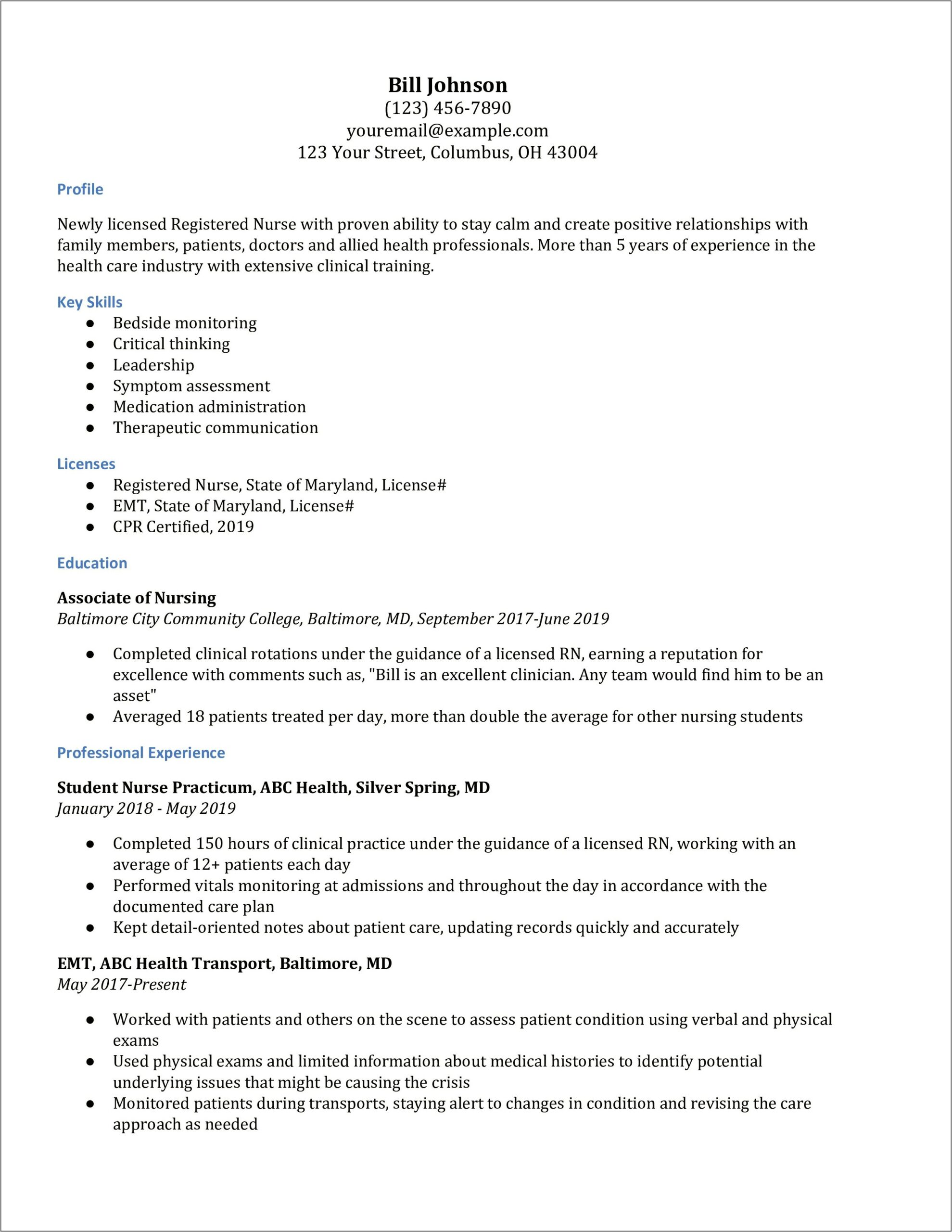 Should I Put Clinical Rotations On Resume