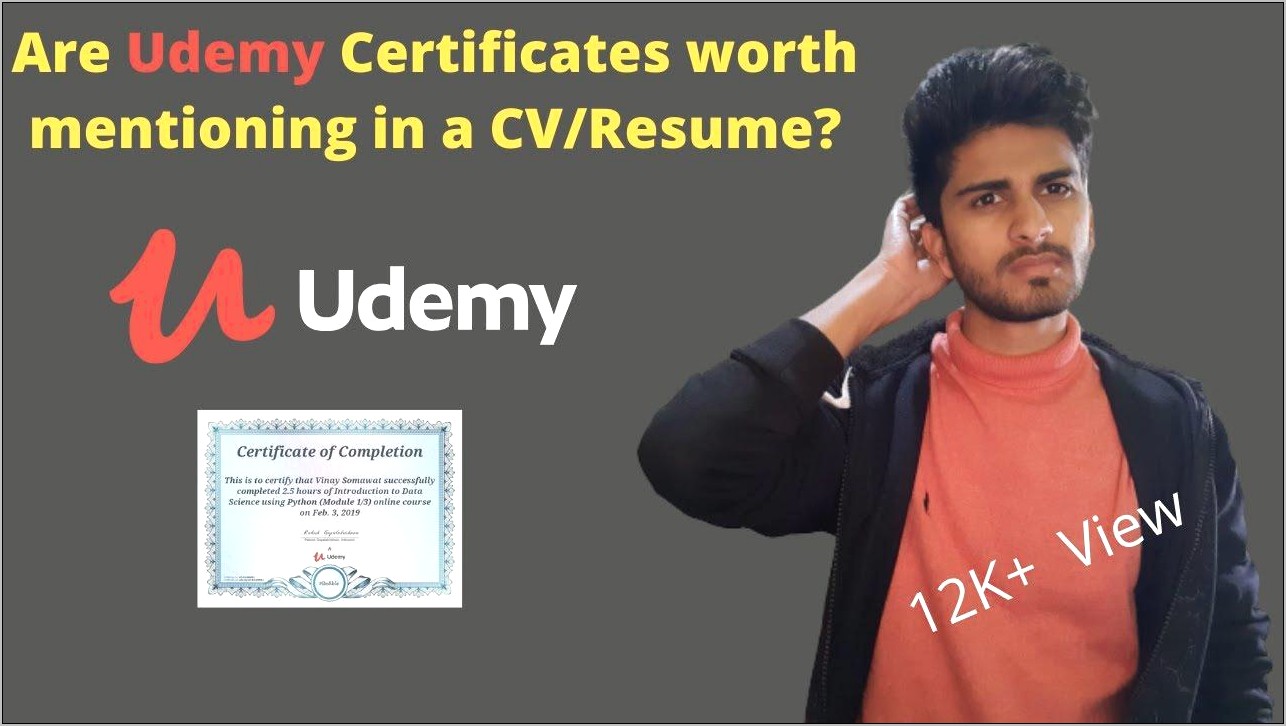 Should I Put Udemy Degree On Resume