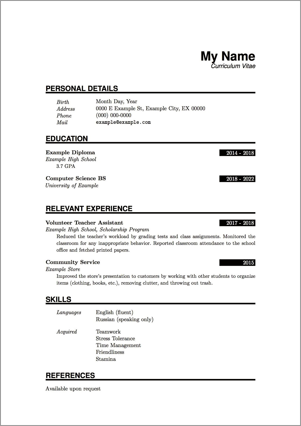 Skills From Serving Job To Include On Resume - Resume Example Gallery