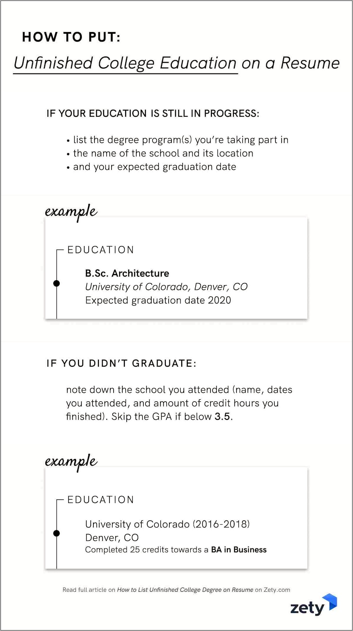 Should You List Current School On Resume