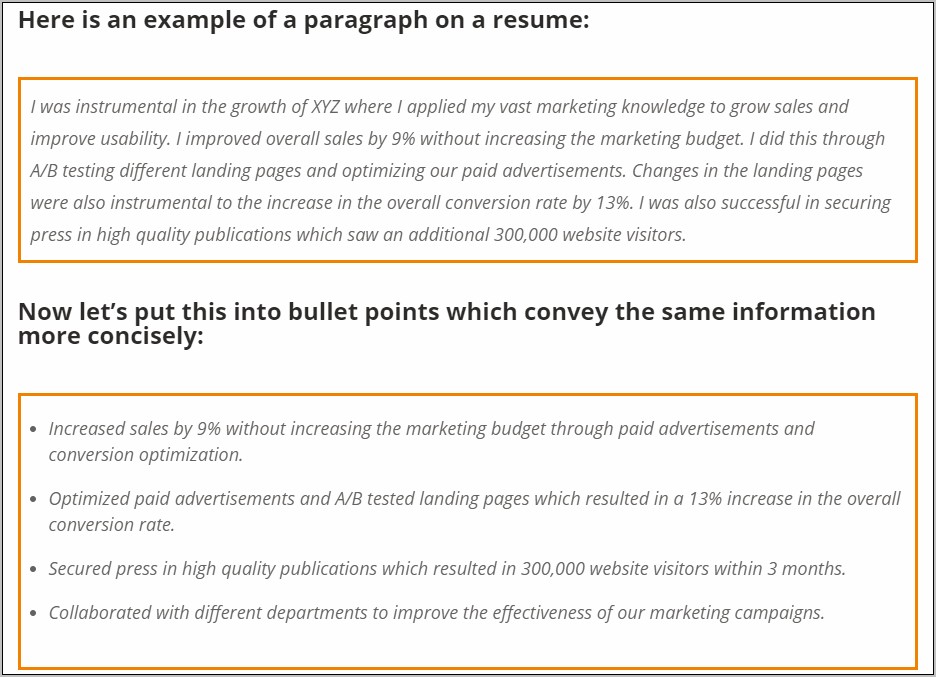 Should You Put Periods After Bullet Points Resume - Resume Example Gallery