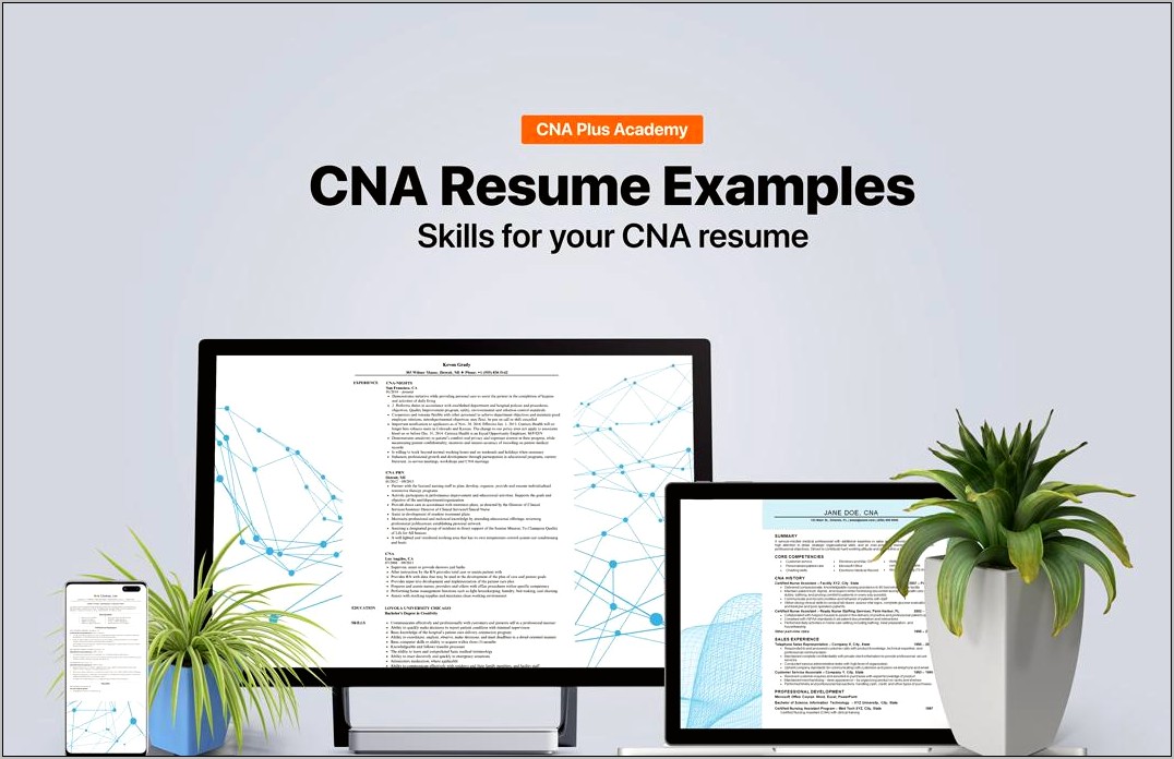 Skills And Abilities For Resume Cna