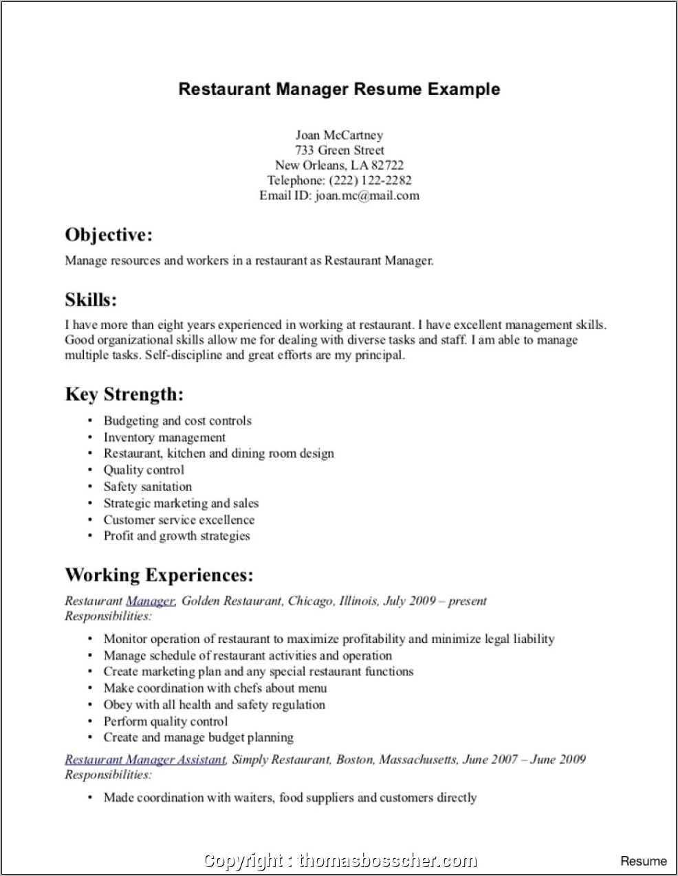 Skills From Serving Job To Include On Resume - Resume Example Gallery