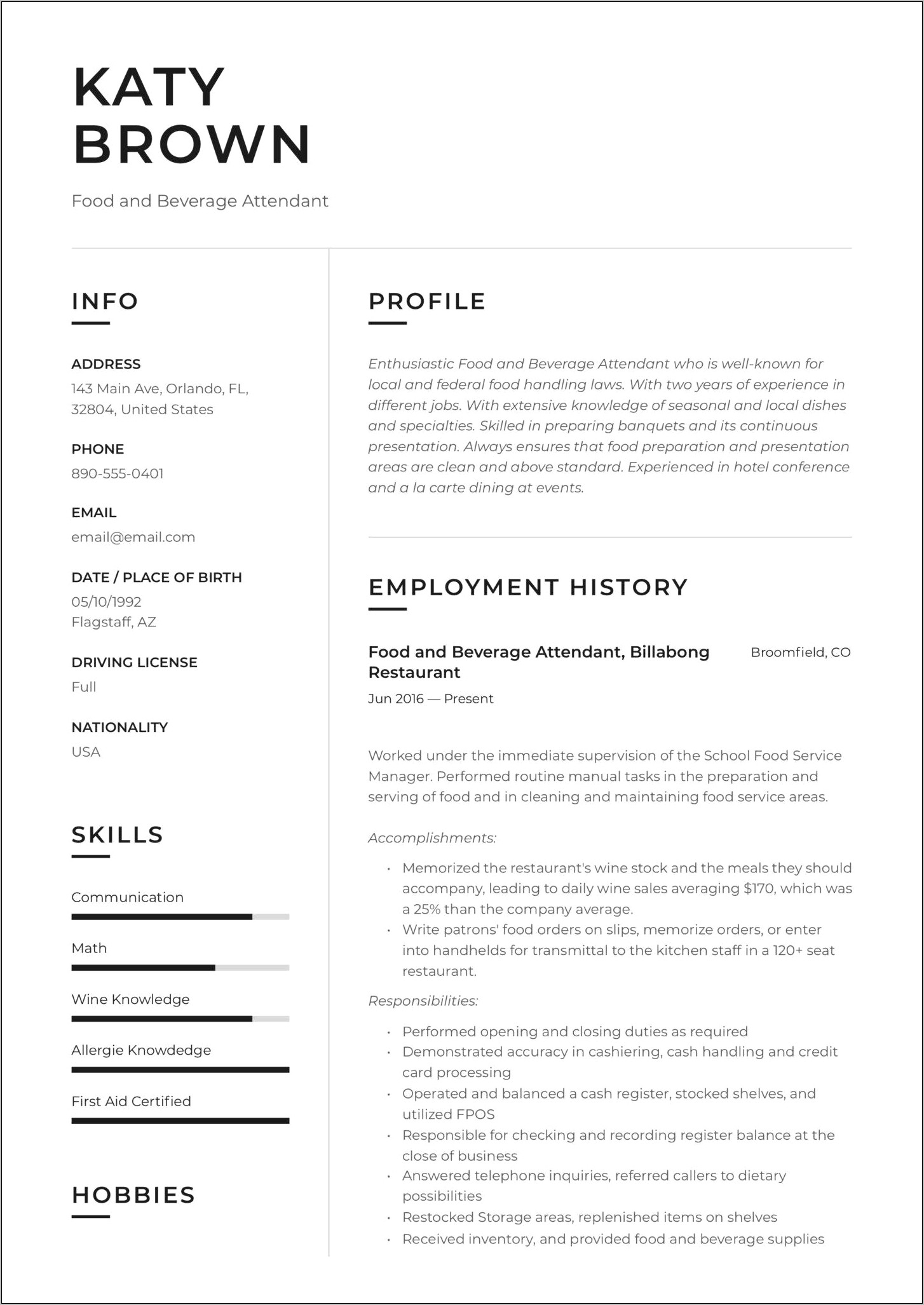 Skills In Resume For Ojt Students