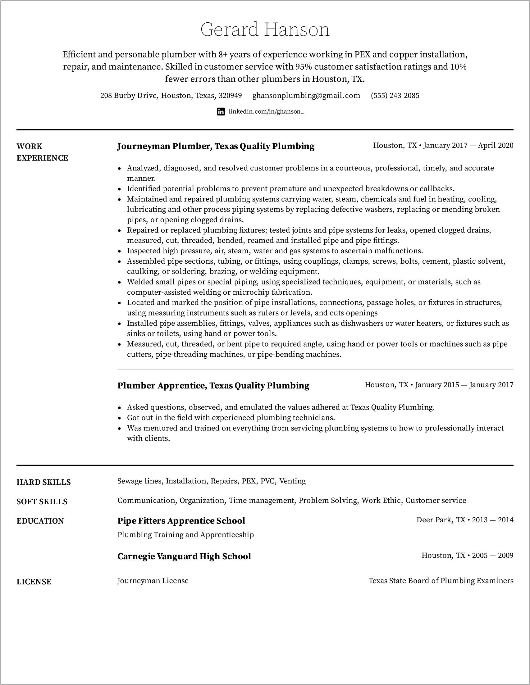 time management skills description for resume