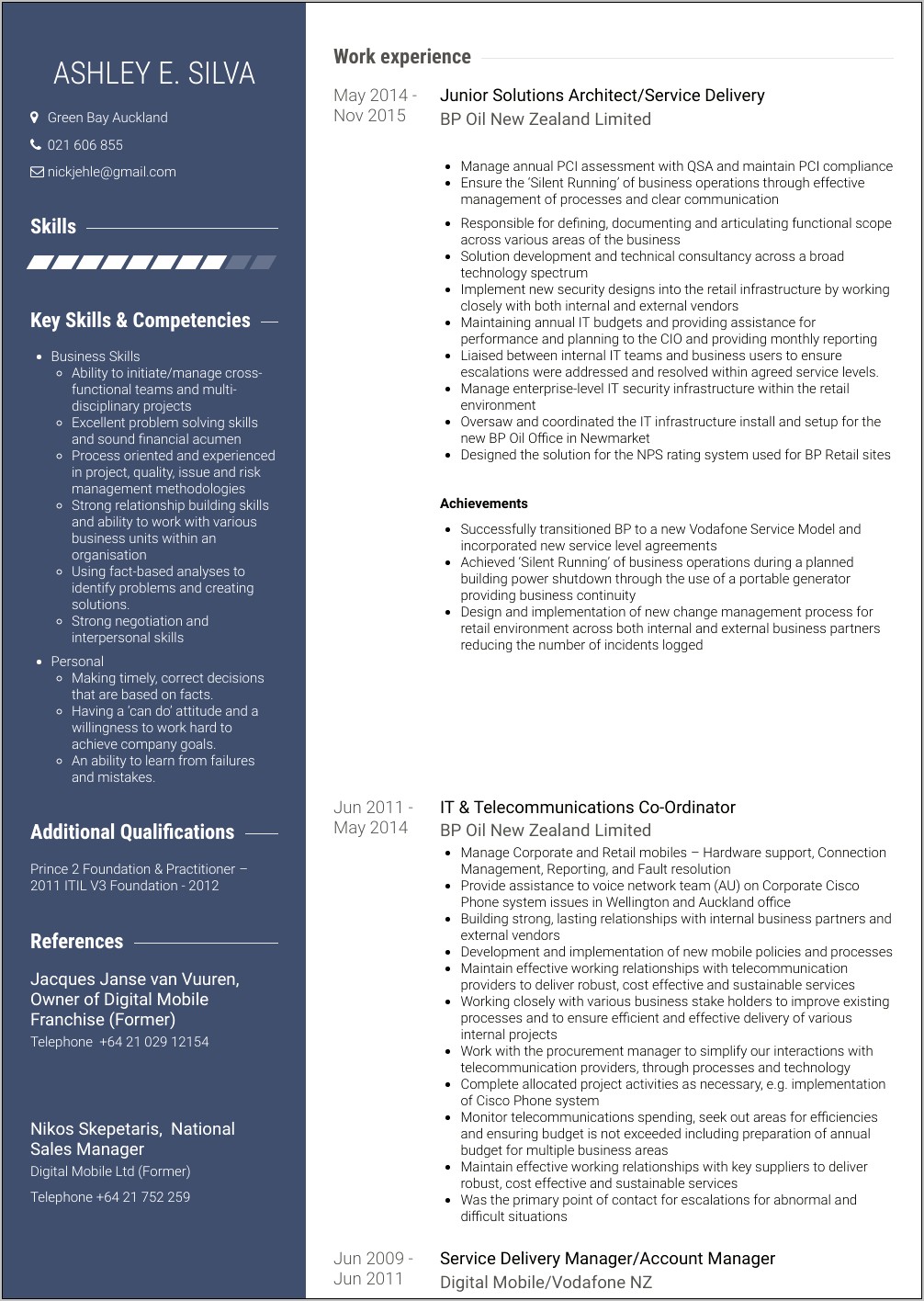 Skills Sectio On Resume For Architecture